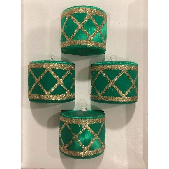 Vintage Adorable Drum Ornaments Set of 4 - Picture 7 of 7
